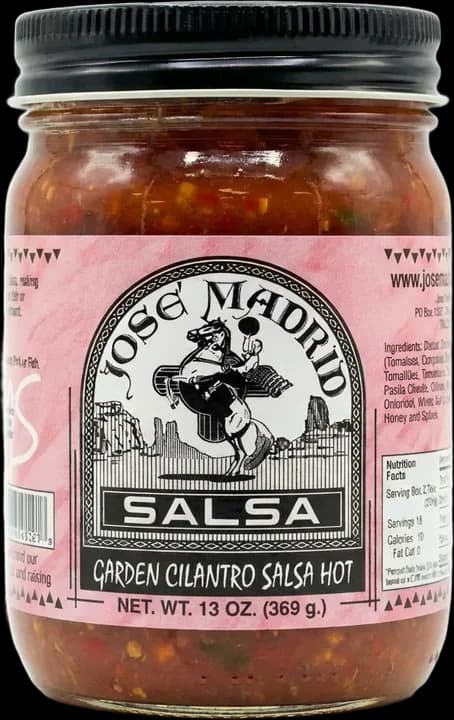 Garden Cilantro Salsa Hot salsa jar