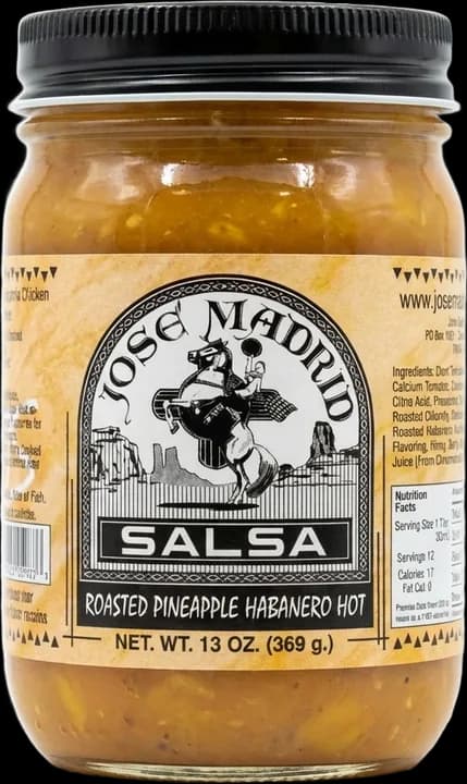 Roasted Pineapple Habanero Hot salsa jar